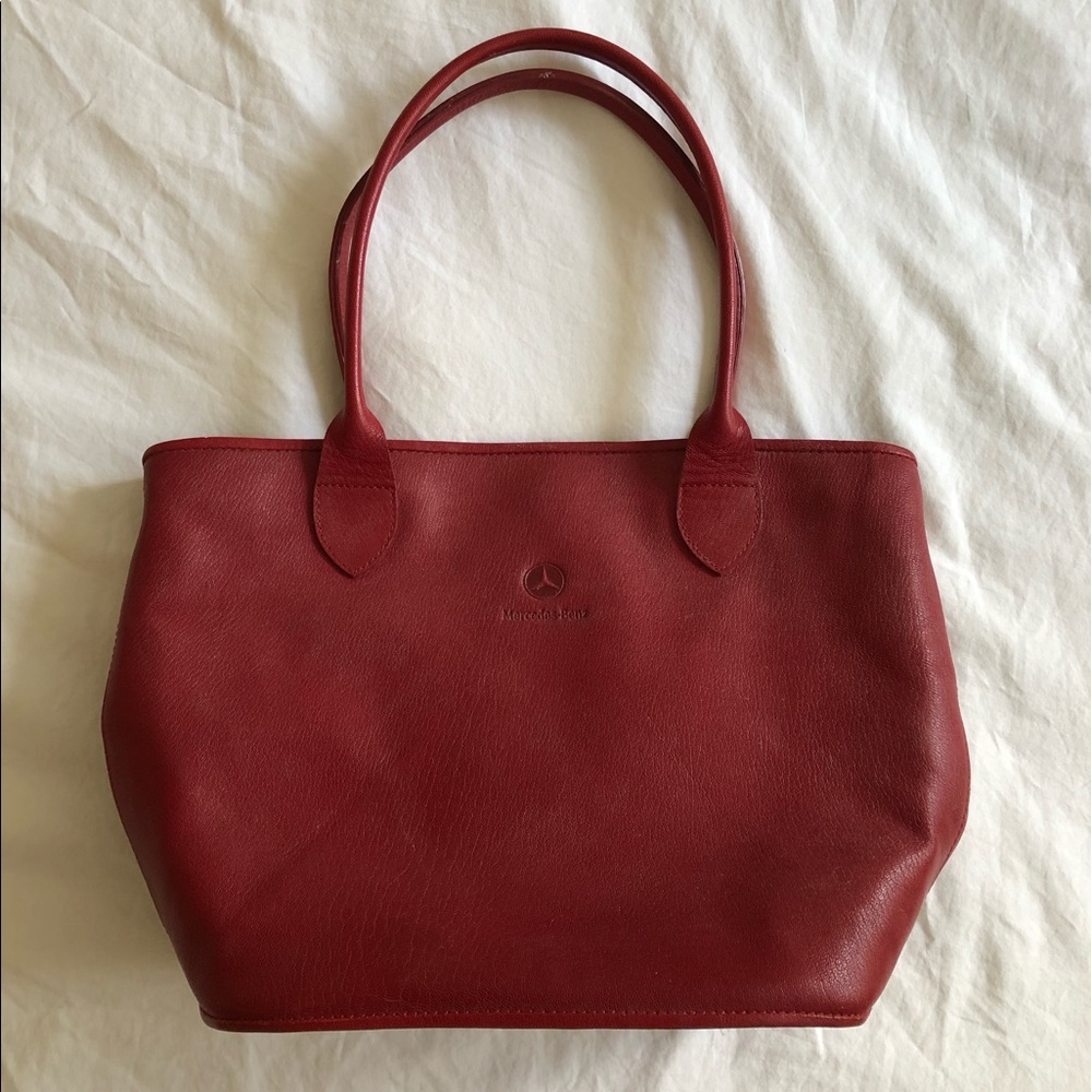 Mercedes Benz Red Leather Bag